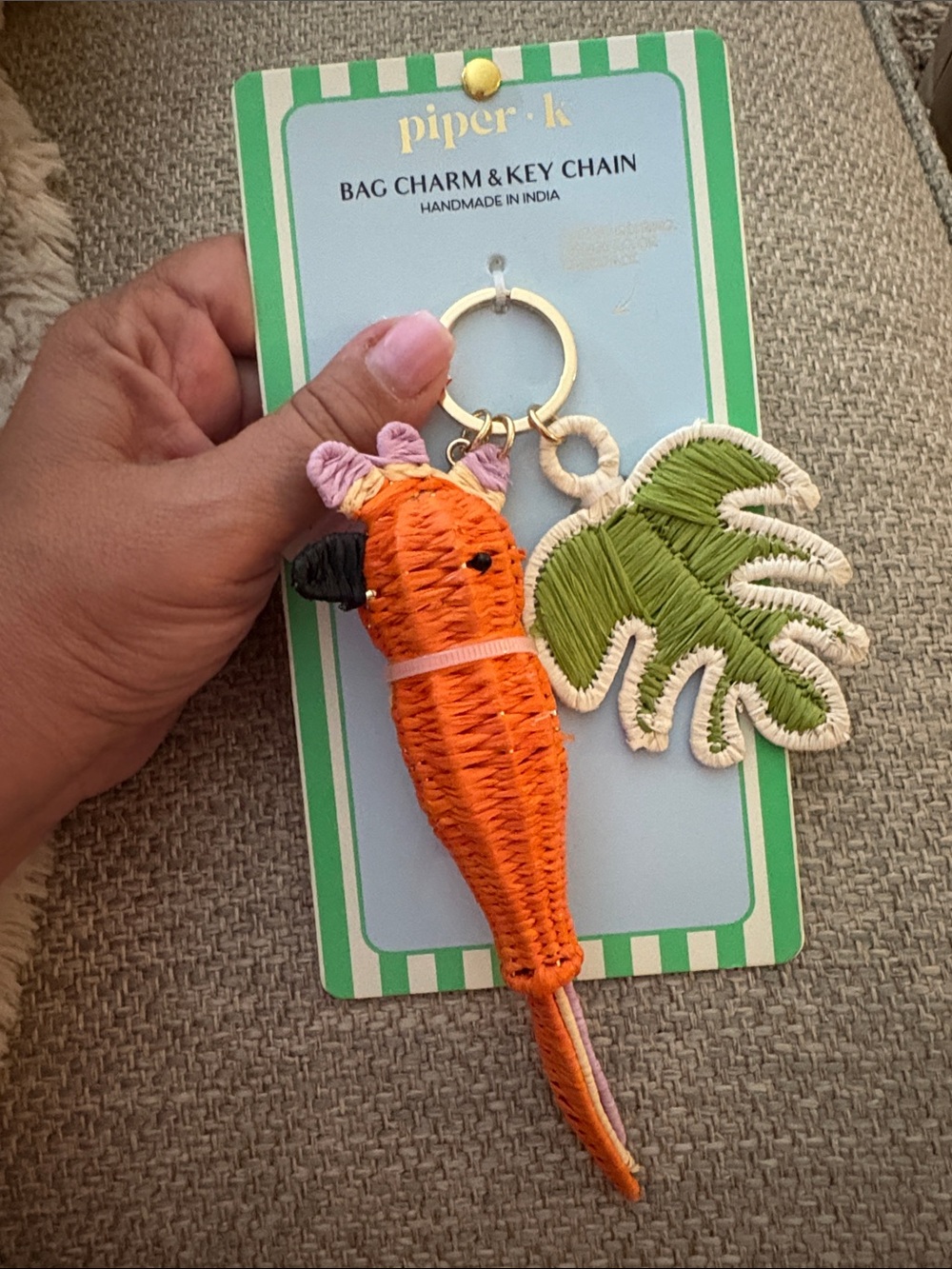 Parrot Bag Charm and Key Chain